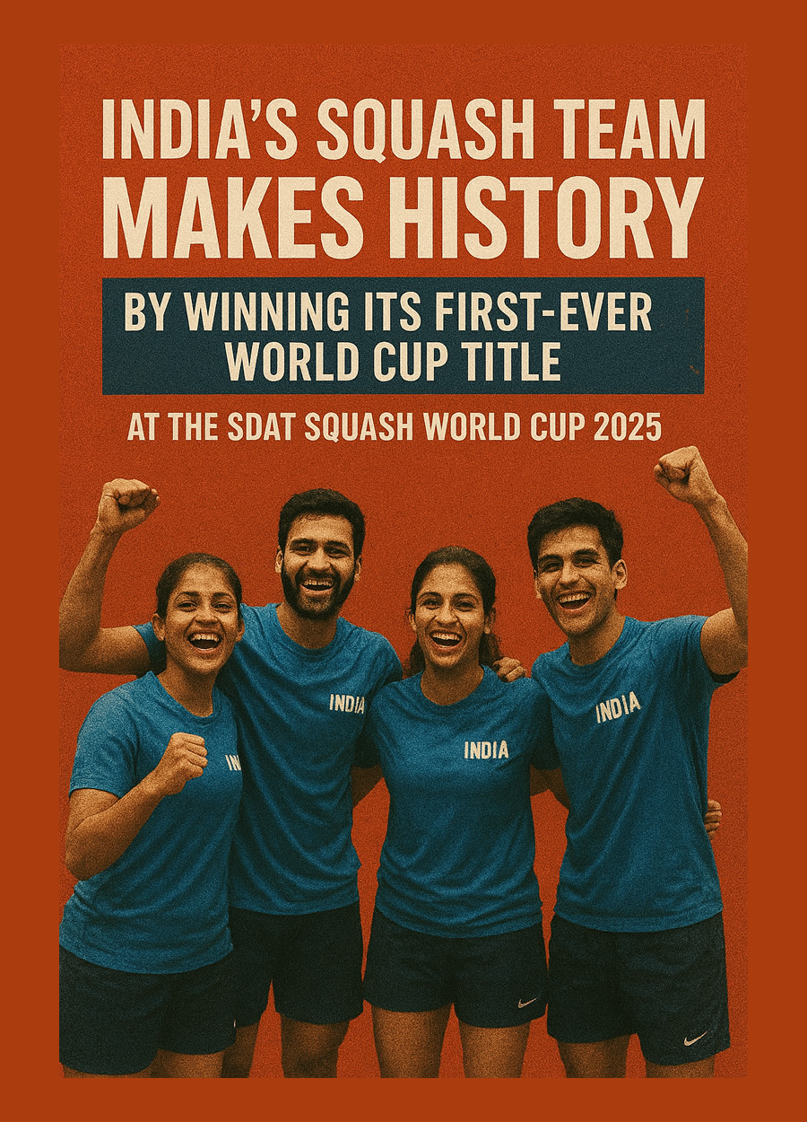 India Wins Historic Squash World Cup&nbsp;2025