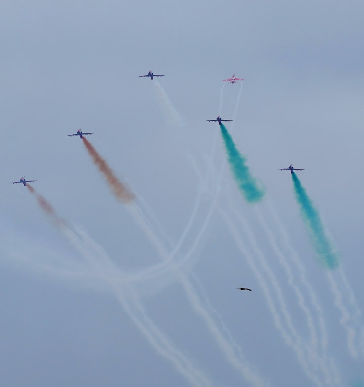 Suryakiran Aerobatic Team Soars Over Sukhna Lake